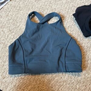 lululemon athletica High-Neck Crossback Sports Bra - Slate Blue